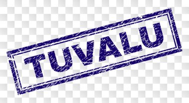 Çizik Tuvalu dikdörtgen damgası