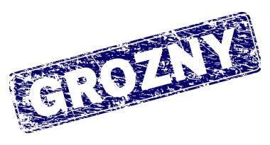 Yuvarlatılmış dikdörtgen damga çizilmiş Grozny çerçeveli