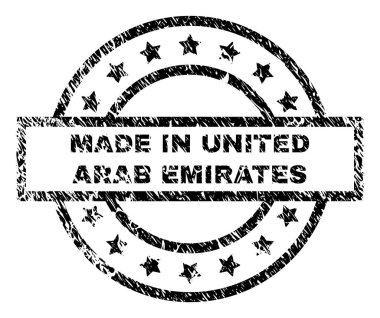 Grunge dokulu Made ın Birleşik Arap Emirlikleri damga mühür