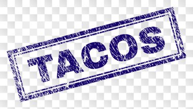 Grunge Tacos dikdörtgen damgası