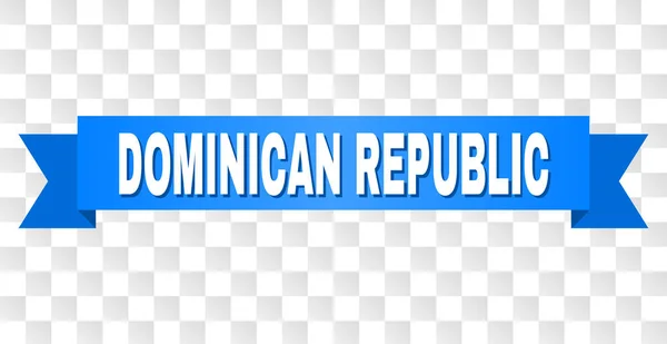蓝色丝带与多米尼加共和国标题 — 图库矢量图片