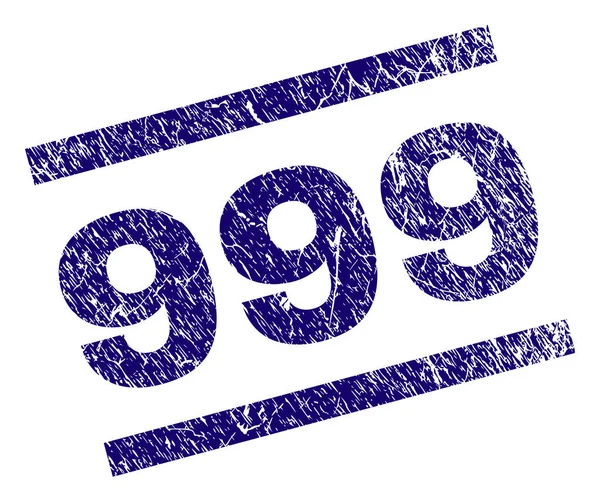 Grunge texturált 999 pecsétbélyeg — Stock Vector