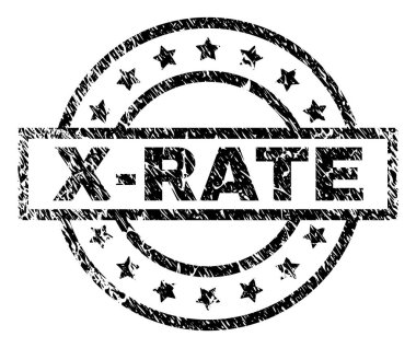 Grunge X-oran damga mühür dokulu