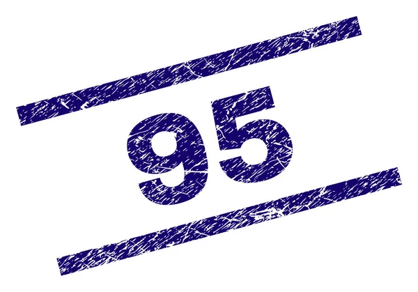 Gekrast getextureerde 95 stempel-zegel — Stockvector