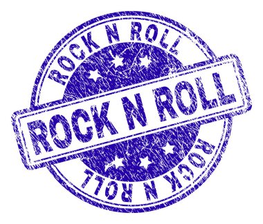 Dokulu Rock N Roll damga mühür çizik