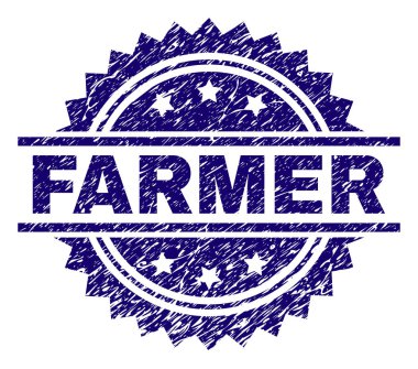 Grunge çiftçi damga mühür dokulu