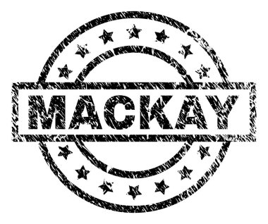 Grunge Mackay damga mühür dokulu