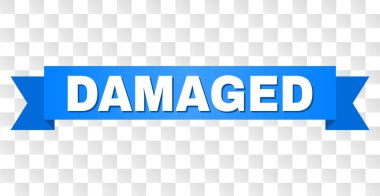 Hasarlı başlık ile mavi bant