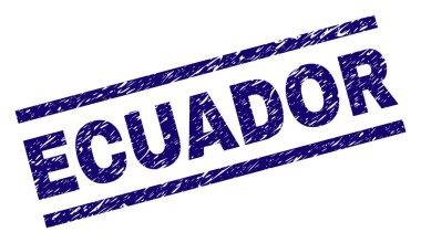 Dokulu Ekvador damga mühür çizik