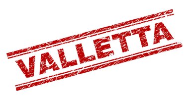 Dokulu Valletta damga mühür çizik