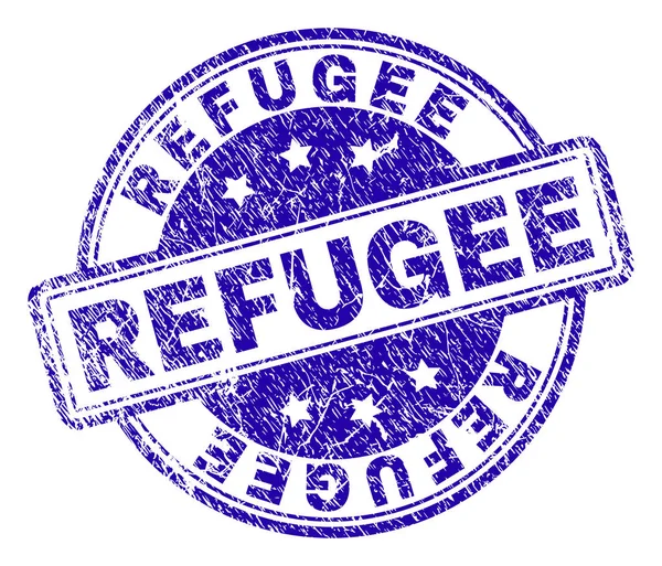 Zerkratztes Siegel für Flüchtlingsstempel — Stockvektor