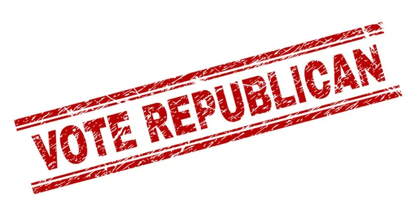 Poškrábaný texturou hlasování republikánské Značkovací destička — Stockový vektor