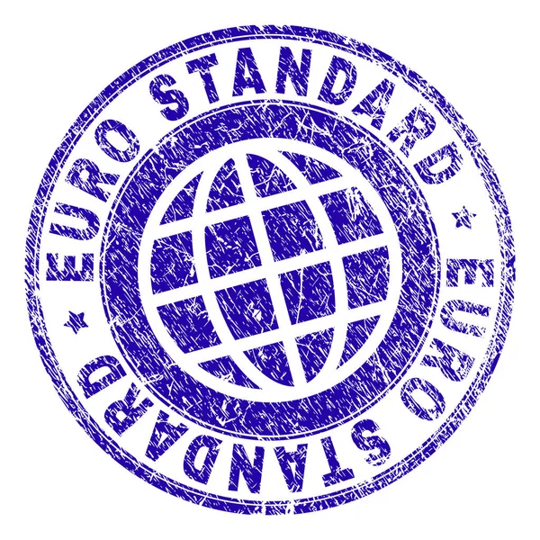Poškrábaný texturou Euro standardní Značkovací destička — Stockový vektor