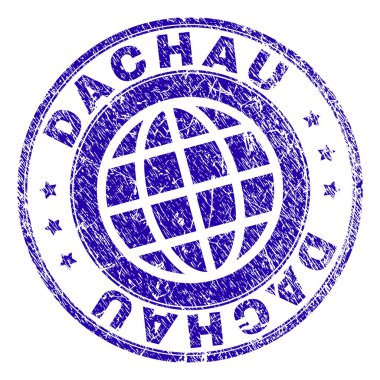 Dokulu Dachau damga mühür çizik