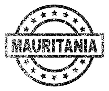 Dokulu Moritanya damga mühür çizik