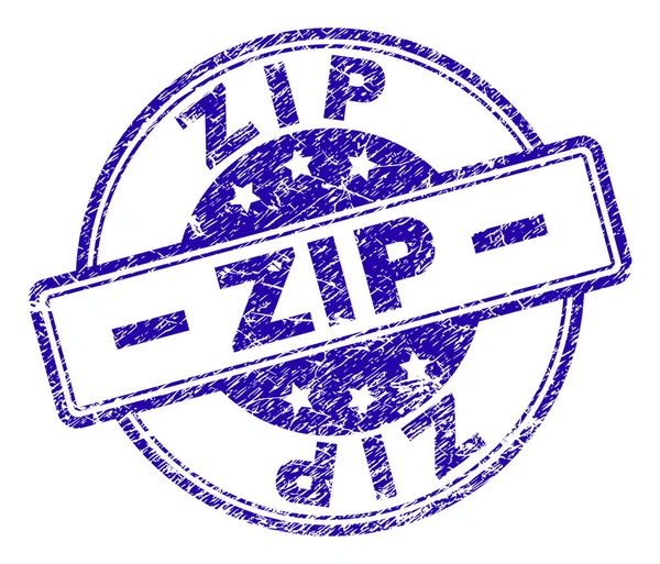 Grunge Textured ZIP Stamp Seal — Stock Vector