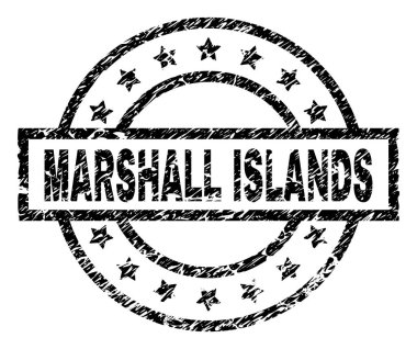 Dokulu Marshall Adaları damga mühür çizik