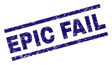 Dokulu Epic Fail damga mühür çizik