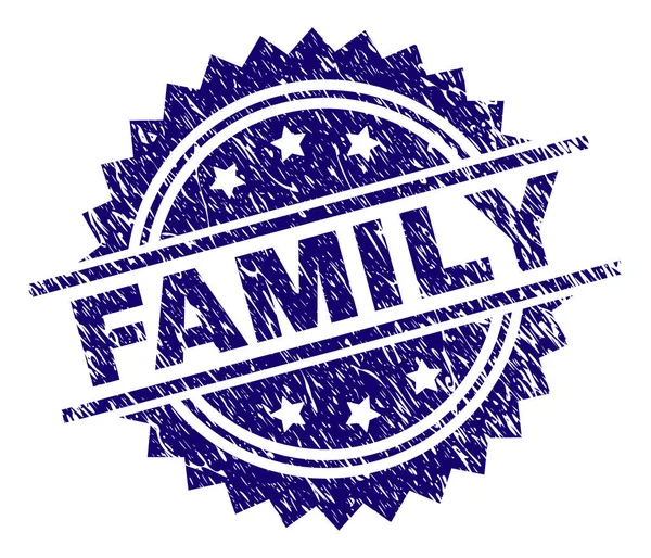 Selo de carimbo FAMILY texturizado riscado — Vetor de Stock