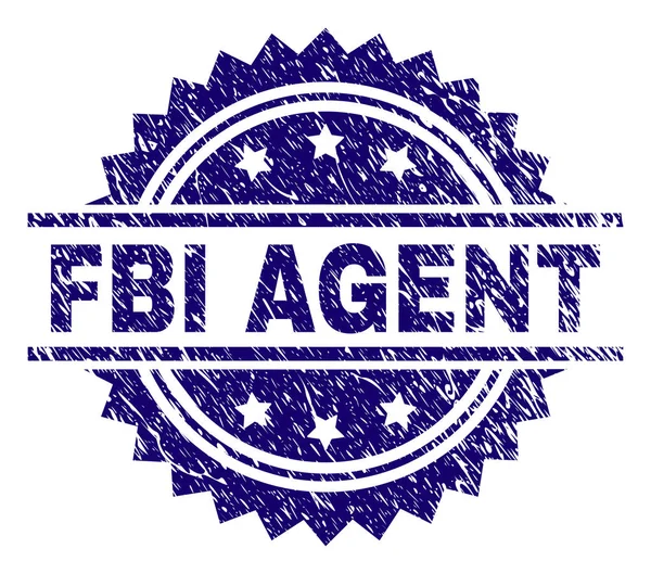 Selo texturizado riscado do selo do agente do FBI —  Vetores de Stock