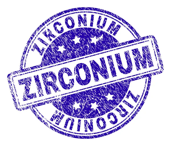 Sceau ZIRCONIUM texturé rayé — Image vectorielle