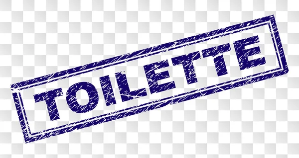 Sello de rectángulo de TOILETTE rayado — Vector de stock