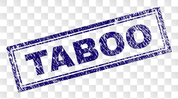 Scratched TABOO Rectangle Stamp
