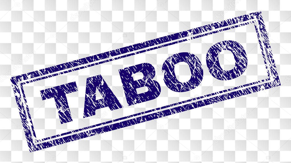 Scratched TABOO Rectangle Stamp
