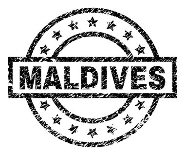 Dokulu Maldivler damga mühür çizik