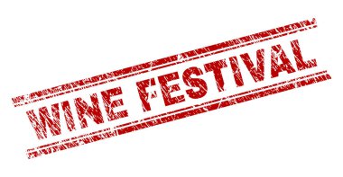 Grunge Şarap Festivali damga mühür dokulu