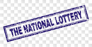 Grunge Milli Piyango dikdörtgen damgası