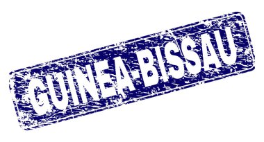 Yuvarlatılmış dikdörtgen damga grunge Gine-Bissau çerçeveli