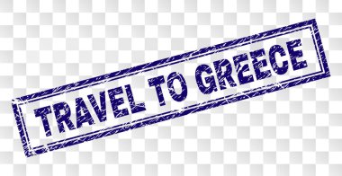 Yunanistan dikdörtgen damga grunge seyahat