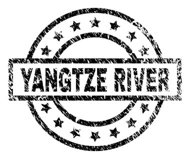 Dokulu Yangtze Nehri damga mühür çizik