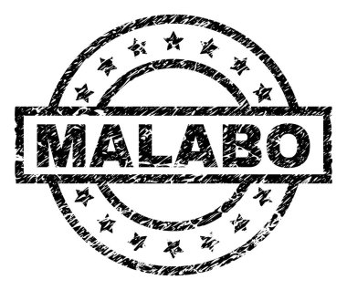 Dokulu Malabo damga mühür çizik