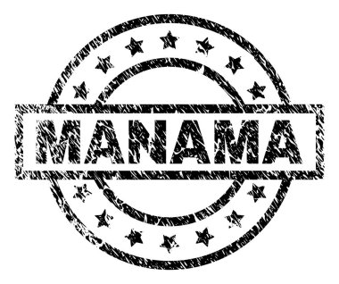 Dokulu Manama damga mühür çizik