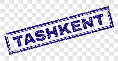 Grunge Taşkent dikdörtgen damgası