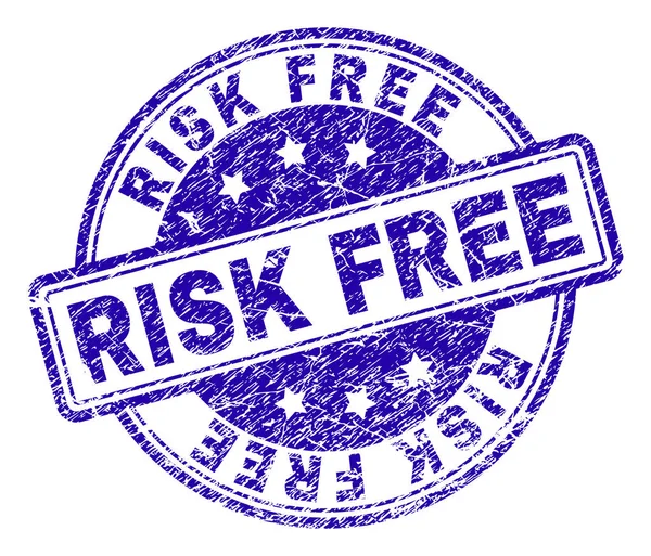 Sello de sello GRunge texturizado RISK FREE — Vector de stock