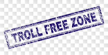 Grunge Troll serbest bölge dikdörtgen damgası