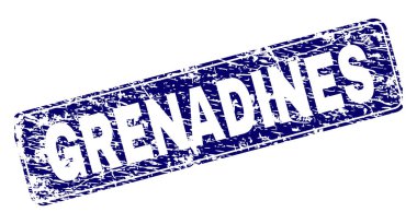 Yuvarlatılmış dikdörtgen damga çizilmiş Grenadinler çerçeveli