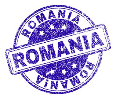 Grunge Romanya damga mühür dokulu