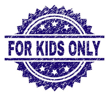 Çocuklar sadece mühür damgası için dokulu çizik