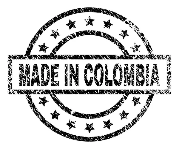 Grunge Texturizado HECHO EN COLOMBIA Sello de sello — Vector de stock