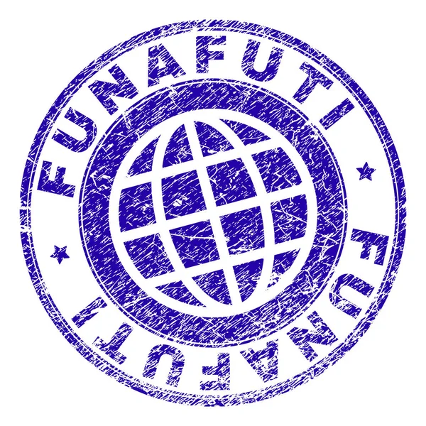 Repad texturerat Funafuti stämpelplatta — Stock vektor