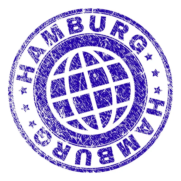 Zerkratzte texturierte Hamburger Briefmarke — Stockvektor