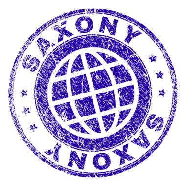 Grunge Saxony damga mühür dokulu