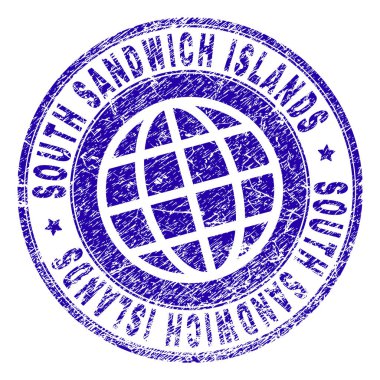 Güney Sandwich Adaları damga mühür grunge dokulu