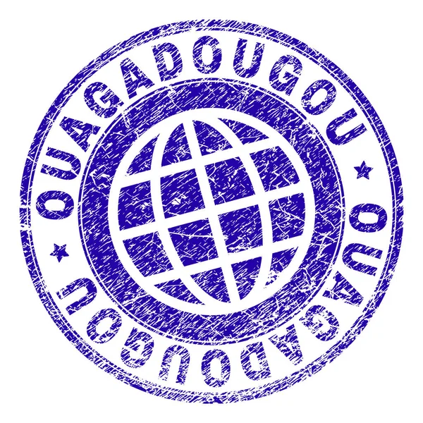 Grunge Textured OUAGADOUGOU Stamp Seal — Stock Vector