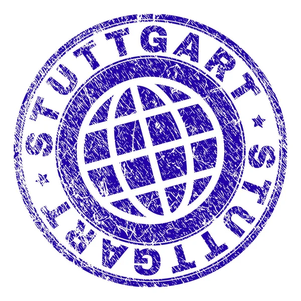 Zerkratzte texturierte Stempelmarke aus Stuttgart — Stockvektor