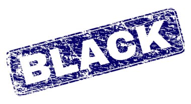 Yuvarlatılmış dikdörtgen damga grunge siyah çerçeveli